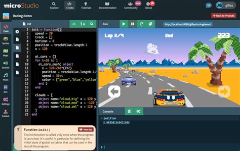 easiest 3d game engine|microStudio .